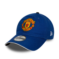 Manchester United Adult 9Twenty Blue Strapback Cap Cloth Strap Adjustable Soccer Football By New Era