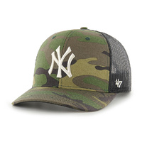 New York Yankees Camo Green MLB Trucker Cap Snapback Adjusted By '47 Brand