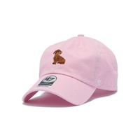 Icon Dachshund Clean Up Pink Baseball Cap Strap Adjusted By '47 Brand