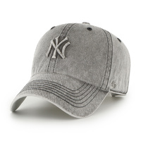New York Yankees Mist Black Clean Up Baseball Cap Strapback Adjusted MLB By '47 Brand