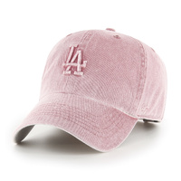 Los Angeles Dodgers Mist Pink Clean Up Baseball Cap Strapback Adjusted MLB By '47 Brand
