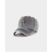 Los Angeles Dodgers Mist Black Clean Up Baseball Cap Strapback Adjusted MLB By '47 Brand