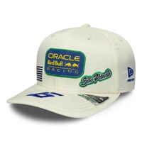 Red Bull Racing Brazil Special Isack Hadjar Cream 9SEVENTY Stretch Snap Adjustable Cap By New Era