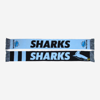 Cronulla Sharks NRL Adult's Defender Scarf Rugby League Football By Burley Sekem