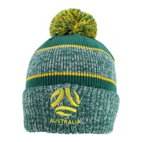 Australia Socceroos / Matildas Blitz Pom Pom Beanie Football Soccer FFA Logo By Burley Sekem