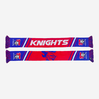 Newcastle Knights NRL Adult's Velocity Scarf Rugby League Football By Burley Sekem