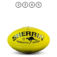 Sherrin AFL Kangaroo Brand KB Club Leather Ball Size 5 - Yellow