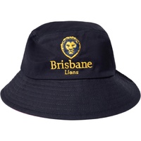 Brisbane Lions AFL Navy Crest Bucket Hat Cap Football By NAR