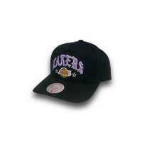 Los Angeles Lakers Black Colour Pro Pinch Fit Snapback Cap NBA Basketball By Mitchell & Ness