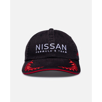 Nissan Formula E Washed Black Strapback Adjustable Motor Sport Cap Headwear