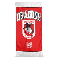 St George Illawarra Dragons Rugby League NRL Jumbo Beach Towel By Licensing Essentials