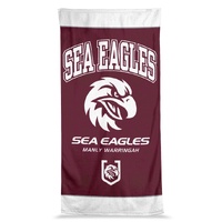 Manly Warringah Sea Eagles Rugby League NRL Jumbo Beach Towel By Licensing Essentials