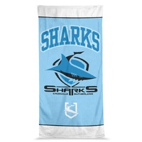 Cronulla Sharks Rugby League NRL Jumbo Beach Towel By Licensing Essentials