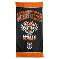 Wests Tigers Rugby League NRL Jumbo Beach Towel By Licensing Essentials