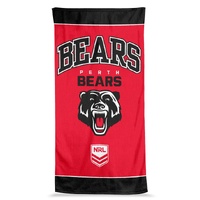 Perth Bears Rugby League NRL Jumbo Beach Towel By Licensing Essentials