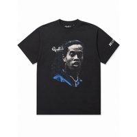 Ronaldinho 10 Barca Wizard Wahsed Black Soccer Football Graphic Tee By R10