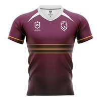 1 Brisbane Broncos Men's Home Supporter Jersey NRL Rugby League By Burley Sekem