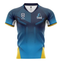 1 Gold Coast Titans Men's Home Supporter Jersey NRL Rugby League By Burley Sekem