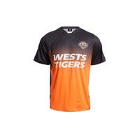 Wests Tigers Men's Tech Tee Shirt NRL Rugby League By Bleacher Athletic