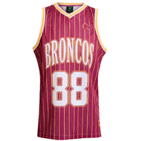 Brisbane Broncos Men's Basket Singlet NRL Rugby League By Bleacher Athletic