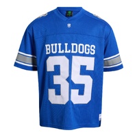 Canterbury Bankstown Bulldogs Men's Gridiron Mesh Jersey NRL Rugby League By Bleacher Athletic