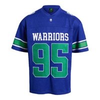 New Zealand Warriors Men's Gridiron Mesh Jersey NRL Rugby League By Bleacher Athletic