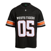 Wests Tigers Men's Gridiron Mesh Jersey NRL Rugby League By Bleacher Athletic