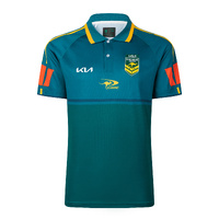 Australia Kangaroos 2026 Rugby League World Cup Men's Media Polo Shirt NRL By Classic