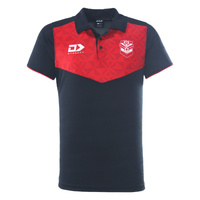 Tonga 2026 Rugby League World Cup Men's Black Media Polo Shirt By Dynasty
