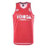 Tonga 2026 Rugby League World Cup Men's Red Training Singlet By Dynasty