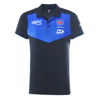 Toa Samoa 2026 Rugby League World Cup Men's Black Media Polo Shirt By Dynasty