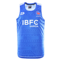 Toa Samoa 2026 Rugby League World Cup Men's Blue Training Singlet By Dynasty