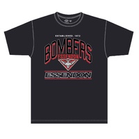 Essendon Bombers AFL Black Arch Tee Shirt Football By NAR