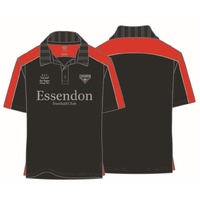 Essendon Bombers AFL Black Multi Logo Polo Shirt Football By NAR