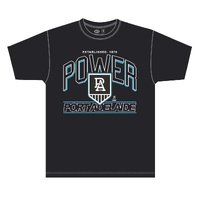 Port Adelaide Power AFL Black Arch Tee Shirt Football By NAR