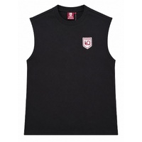 Queensland Maroons Men's Team Banner Muscle Tee Shirt State of Origin NRL Rugby League By NAR