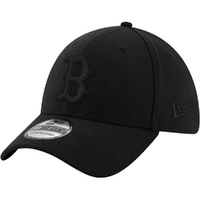 Boston Red Sox Black Cap With Black Logo 39THIRTY Stretch Fit By New Era