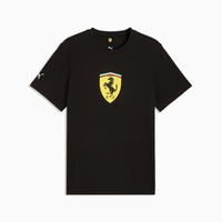 Scuderia Ferrari Men's Coloured Puma Black Shield Tee Shirt By Puma