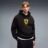 Scuderia Ferrari Men's Black Shield Hoodie Motor Sport By Puma