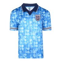 England 1990 World Cup Final Game Third Jersey Retro Soccer By Score Draw