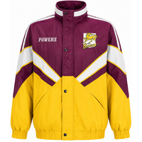 Brisbane Broncos Men's Vintage Retro Winter Jacket NRL Rugby League By Tidwell