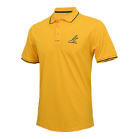 Wallabies Pique Polo Shirt Australian National Rugby Union Gold By Tidwell