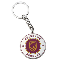 NRL Round Metal Logo Keyring Keychain Rugby League