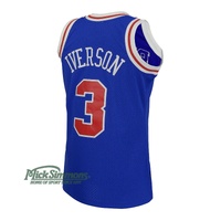 Philadelphia 76ers Allen Iverson 1996-97 Hardwood Classics Swingman Road Jersey by Mitchell & Ness