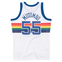 Denver Nuggets Dikembe Mutombo 1991-1992 Hardwood Classics Swingman Home Jersey by Mitchell & Ness