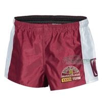 Queensland Maroons Men's State of Origin NRL Hero Rugby League Footy Shorts With Logo