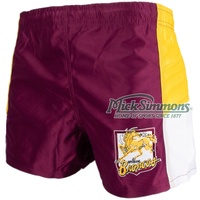 Brisbane Broncos NRL Retro Supporter Rugby League Footy Mens Shorts