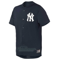 New York Yankees Chest Logo Replica MLB Baseball Jersey by Majestic - Navy