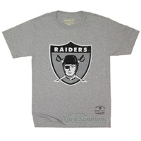 Las Vegas Raiders Distressed Logo Tee by Mitchell & Ness