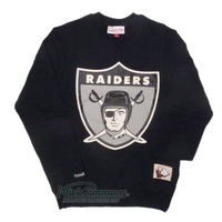 Las Vegas Raiders Throwback Logo Crew NFL Long Sleeve Sweatshirt by Mitchell & Ness